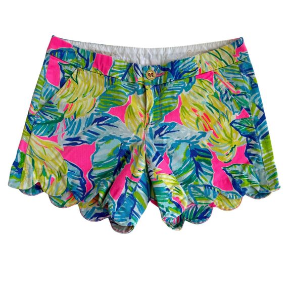 EUC Lilly Pulitzer 5" Buttercup‎ Low Rise Stretch Short Size 0 Colorful Beachy - Picture 1 of 5